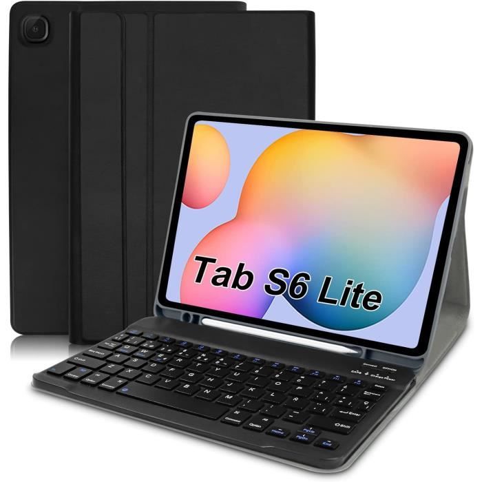 Fintie Étui Avec Clavier Pour IPad Air 11" M3 (2025) / M2 (2024), IPad Air 5e (2022) / 4ème Génération 10,9" – Coque En TPU Souple Avec Clavier Bluetooth Magnétique Amovible, Marbre Lilas