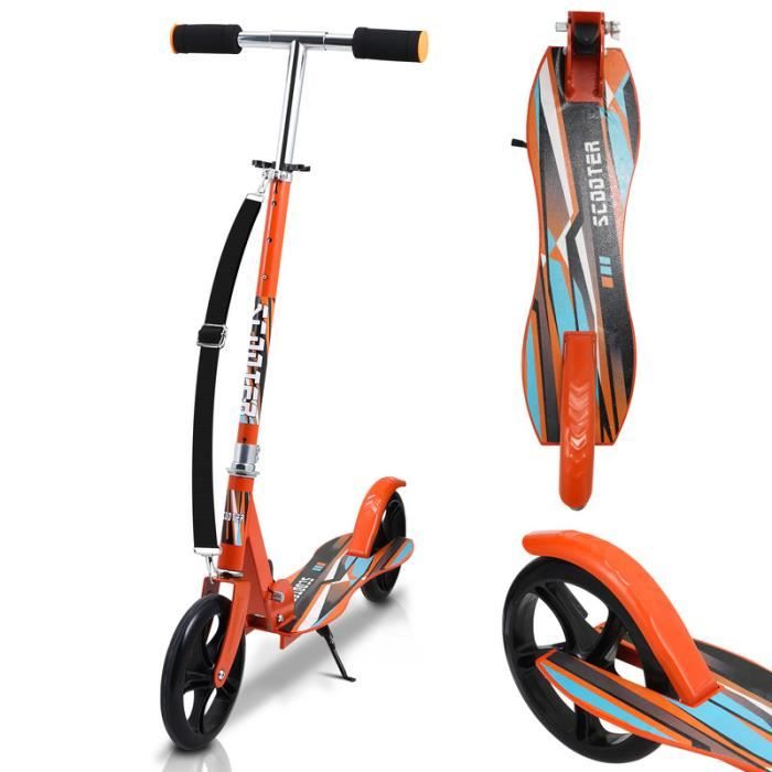 Trottinette Adulte & Enfant Pliable Et Réglable - Charge 100kg, Roues PU, Aluminium - Scooter Urbain
