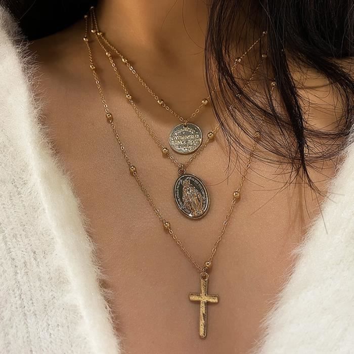 bowl Complex Prevail Collier vintage multi couches pour femmes, pendentif en cristal, perles  couleur or, lune, étoile, co --x86 - Achat / Vente sautoir et collier  Collier vintage multi couches Matières naturelles Doré Cristal -