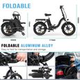 Vélo pliant - BK6 - 20 pouces Fat Tire Ebikes - Batterie 10Ah 250W 48V - Roue arrière - Hydrauliques-1