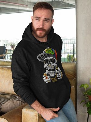 Sweat Capuche Crâne Motard - Cadeau Papa Humour Biker