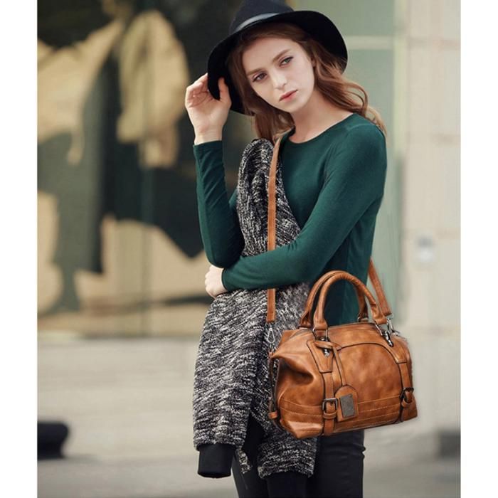 Sac à Main Femme Grande Capacité En PU - Cabas Chic Ajustable Bandoulière - Imperméable - Pour Travail, Voyage, Quotidien