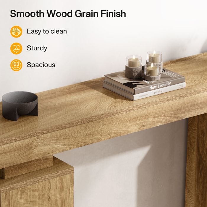 Table d'appoint en bois et métal avec 4 compartiments de rangement - AC