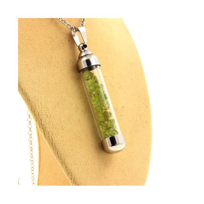 Collier Avec Rubis Brut - Modèle Tube Et Spirale - Neuf - Marque A Bijoux