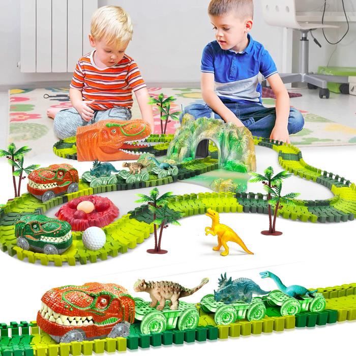 HAOPYOU Dinosaure Voiture Flexible Circuit Dinosaure Voies De Train HAOPYOU Dinosaure Voiture Flexible Circuit Dinosaure Voies De Train