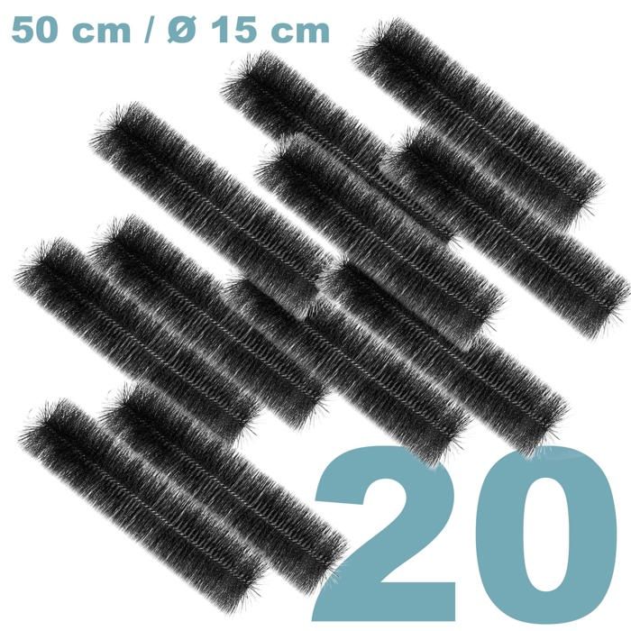 Wiltec Lot de 20x Brosse filtrante Black Brush - 50 x 15 cm - en Polypropylène - Filtration et Élimination de Particules, Noires - pour Bassins et Étangs Koi Jardin Wiltec Lot de 20x Brosse filtrante Black Brush - 50 x 15 cm - en Polypropylène - Filtration et Élimination de Particules, Noires - pour Bassins et Étangs Koi Jardin