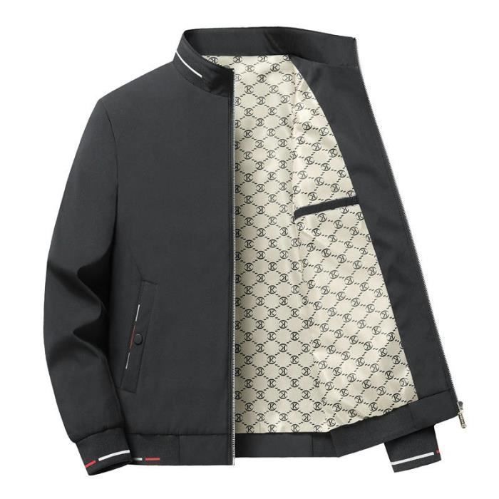 Veste Homme Décontractée Veste Homme MILASIA Printemps/automne - Col Montant Brodé, Coton Lavé, Coupe Décontractée Veste Homme Coton Veste Homme Décontractée Veste Homme MILASIA Printemps/automne - Col Montant Brodé, Coton Lavé, Coupe Décontractée Veste Homme Coton