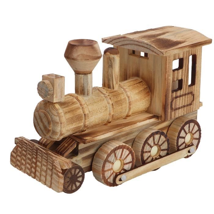 OZXVXZO – Lot De 4 Trains Miniatures Rétro – Locomotive à Vapeur Avec Wagons Aimantés – Jouet éducatif Dès 3 Ans