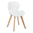 Lot de 4 chaises blanches ROBINE - IDMARKET - Design tendance - Confortables-2