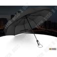 TD® Parapluie noir Résistant au vent Automatique Parapluie Pliant Compact Pliable de voyage,10 Nervure pour hommes et femmes-2