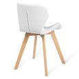 Lot de 4 chaises blanches ROBINE - IDMARKET - Design tendance - Confortables-3