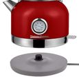 Bouilloire électrique rétro Vintage Cuisine avec thermomètre - Rouge - 1,7L - 2200W - Arrêt automatique-3