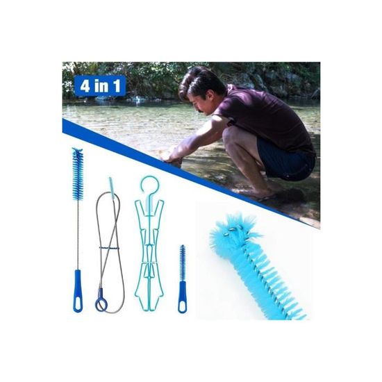 Kit De Nettoyage 4-en-1 Pour Poche à Eau – Brosses + Cadre Séchage, Compatible 1,6-4,5 Pouces
