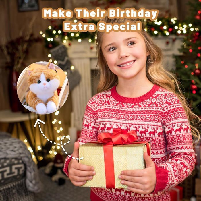 Générique Chat Robot Réaliste | Peluche Féline Électrique - Cadeau Fille Garçon Fils Maman Anniversaire Noël Maison Bureau Générique Chat Robot Réaliste | Peluche Féline Électrique - Cadeau Fille Garçon Fils Maman Anniversaire Noël Maison Bureau