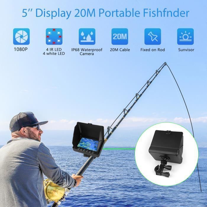 Sondeur De Pêche Portable LUCKY – Détecteur De Poissons Et Profondeur, écran Couleur TFT, Neuf