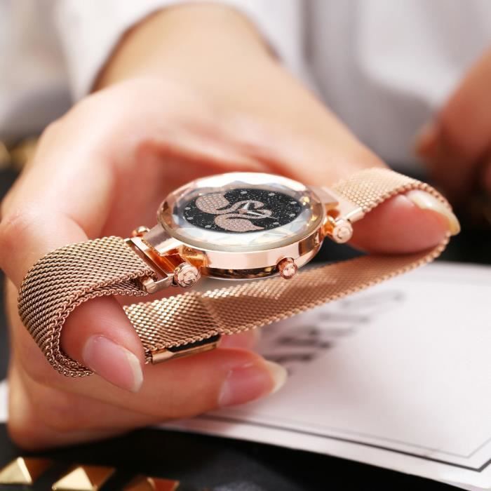 Montre femme bracelet aimanté clearance