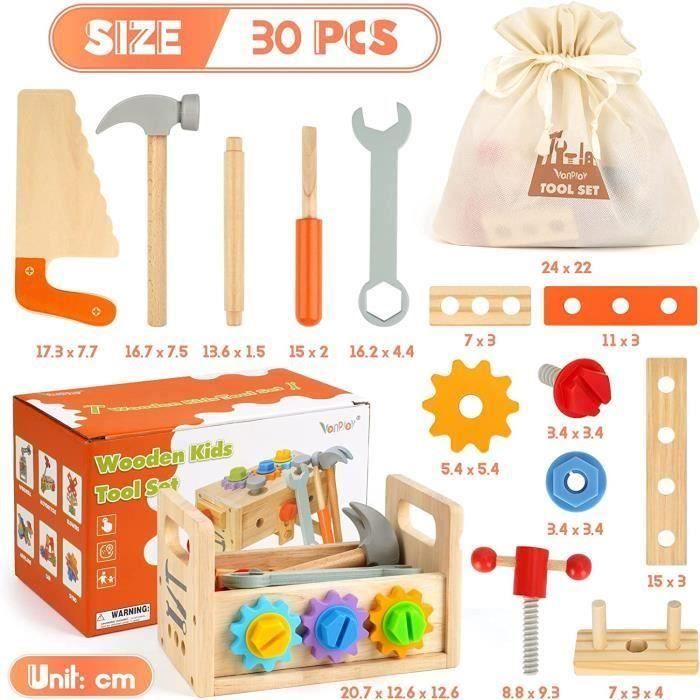 Kit De Construction Chaise En Bois TOWO – 54 Pièces Avec écrous Et Boulons – Jouet éducatif Montessori Dès 4 Ans – Solide Et Sûr