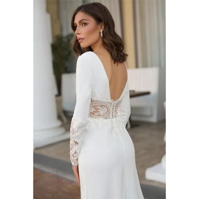 Robe col v top devant et dos