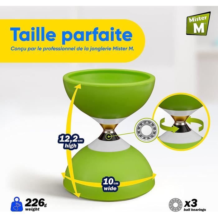 Alldoro Set De Jonglage 16 Pièces – Sac à Dos, Diabolo, Balles, Massues, Anneaux – Débutant Et Enfant Dès 3 Ans