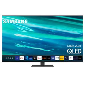 SAMSUNG QE55Q80A - TV QLED UHD 4K - 55'' (138cm) - Dalle 100Hz - Compatible HDMI 2.1 - Smart TV - 4xHDMI - Classe G