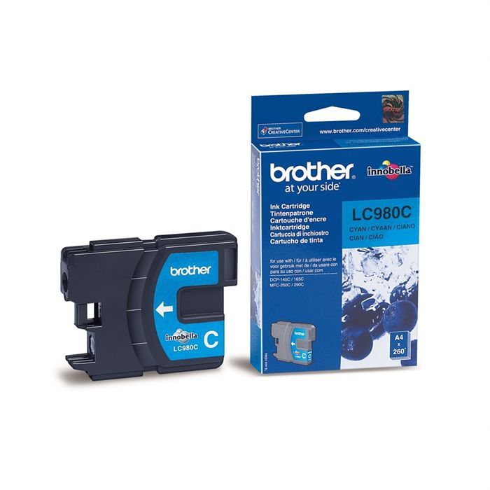 Brother LC980C Cartouche dencre Cyan - vue 1