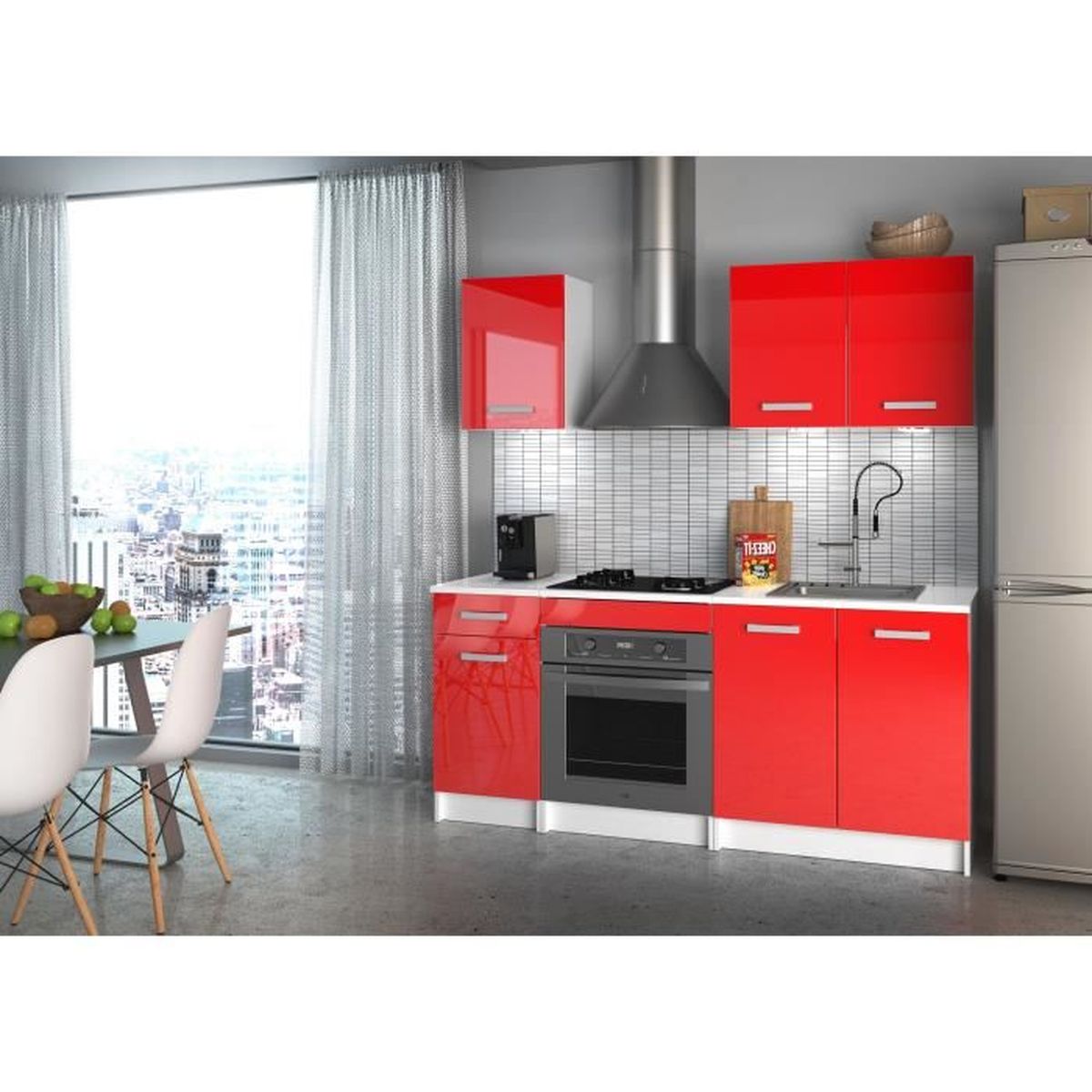 START Cuisine complète 12m12 - Rouge haute brillance - Achat START Cuisine complète 12m12 - Rouge haute brillance - Achat