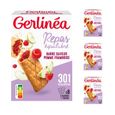 Gerlinéa - Lot de 4 boîtes Barres Fourrées Pomme Framboise - Repas équilibré et rapide - Riche en Protéines - Source de Fibres-0