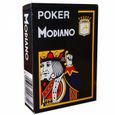 Modiano "CRISTALLO" - Jeu de 55 cartes 100% plastique - format poker - 4 index jumbo Noir-0