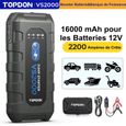 TOPDON Booster Batterie VS2000 12V 2000A Démarreur de Saut de Voiture Automatique Boîte de Propulseur Batterie Banque d'Alimentation-0