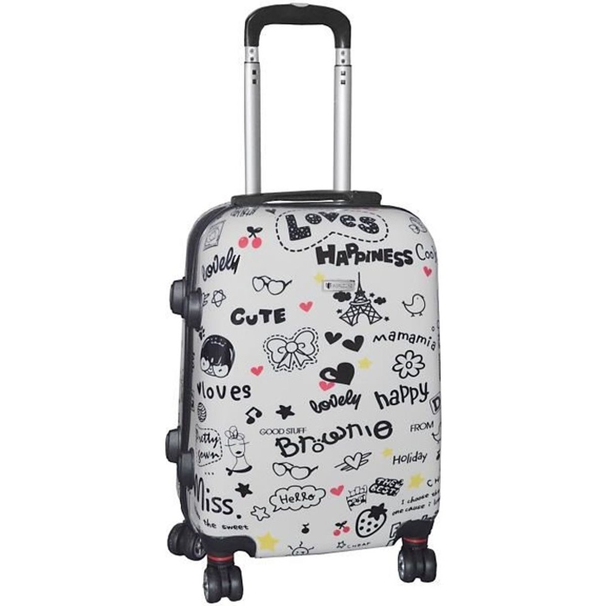 Badly pavement dress up Valise bagage cabine pas cher pour enfant Happy-Worldline.