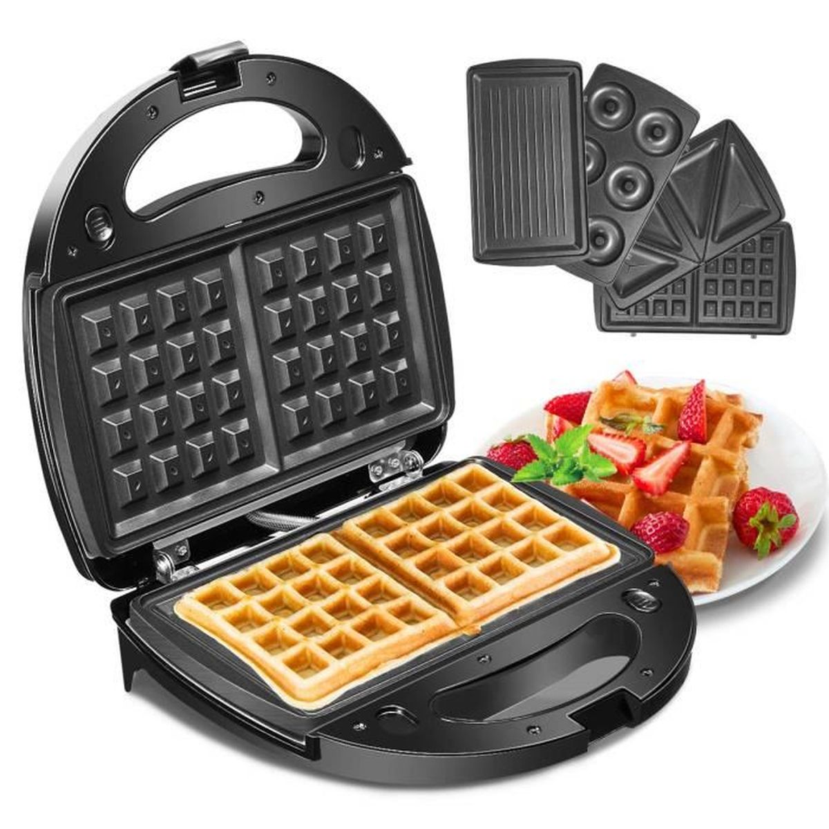 Appareil A Croque Monsieur Gaufrier 4 En 1 Gaufre Panini