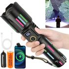 WELLEHOMI Lampe de Poche Rechargeable 800000 Lumens - Haute Luminosité LED - 5 Modes Zoomables - Torche Tactique pour Extérieur