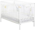 BABY PRICE Lit bébé - 120 x 60 cm - Babyprice First - Tout barreaux - En bois blanc