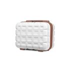 Kono Vanity Case Rigide ABS Léger Portable 30x21x16cm Trousse de Toilette pour Voyage, 10L, Blanc