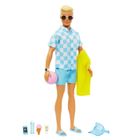 Barbie®-Ken® Plage-Poupée blonde short de bain et accessoires de plage HPL74