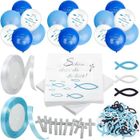 SANAG Décoration De Communion Serviettes Décoration De Baptême Kit Décoration Pour Confirmation Bleu Serviettes En Papier De Commun[J3833]