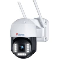 Caméra Surveillance Extérieure Ctronics 4K 8MP WiFi 2,4/5Ghz Détection Humaine/Véhicule avec Suivi Automatique