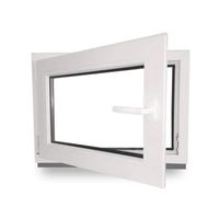 Fenêtre PVC - Triple Vitrage - Tirant gauche - Poignée à droite - Ferrage gauche Blanc - 800x600 mm