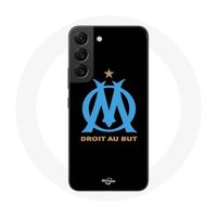 Coque pour Samsung Galaxy S21 FE Logo Olympique de Marseille Fond Noir