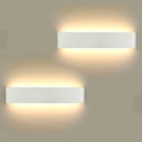 AL13046-Applique Murale Interieur 12W Lampe LED Intérieur Murale Eclairage Moderne pour Salon Chambre Escalier Couloir 3000K 2 Pack