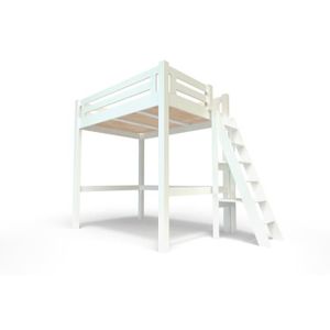 Lit mezzanine blanc 1 personne - Achat / Vente pas cher