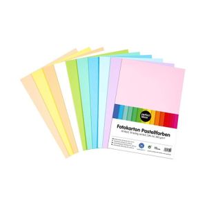 NOTE! Lot de 10 feuilles de papier carton coloré A4, couleurs fluo
