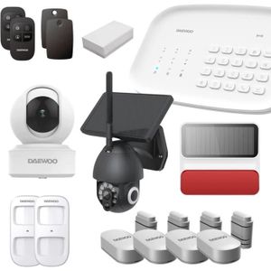 KIT ALARME Daewoo Security Outdoor Dasa642 Sa642 Ensemble d'alarme – Animaux acceptés, caméra rotative intérieure et extérieure, panneau[A2826]