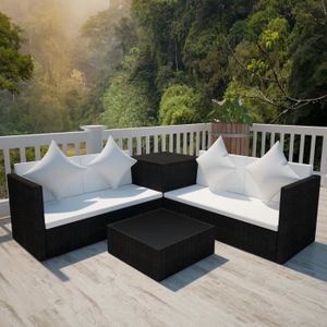 Tectake Salon De Jardin Manhattan 4 Chaises 4 Tabourets 1 Table
