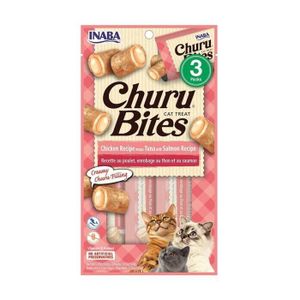 THON & AUTRE POISSON Inaba+Churu Bites for Cats Recette de thon au saum
