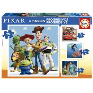 PUZZLE Puzzles Progressifs Disney Pixar - EDUCA - 12 à 25