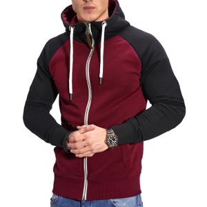CTU Sweat Zippé Homme - Veste Légère Extensible Manches Longues - Confort Sport Et Décontracté