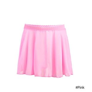 JUPE Mini jupe de Ballet pour filles,tenue de danse,en mousseline de soie,blanche,noire,à nouer,9 couleurs,pour - Pink-100-130CM
