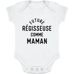 BODY body bébé | Cadeau imprimé en France | 100% coton | Future régisseuse comme maman