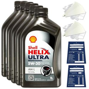 HUILE MOTEUR 5 Litre Original Shell Helix Ultra Prof. AM-L 5W30 Huile 550040555 229.51 Kit
